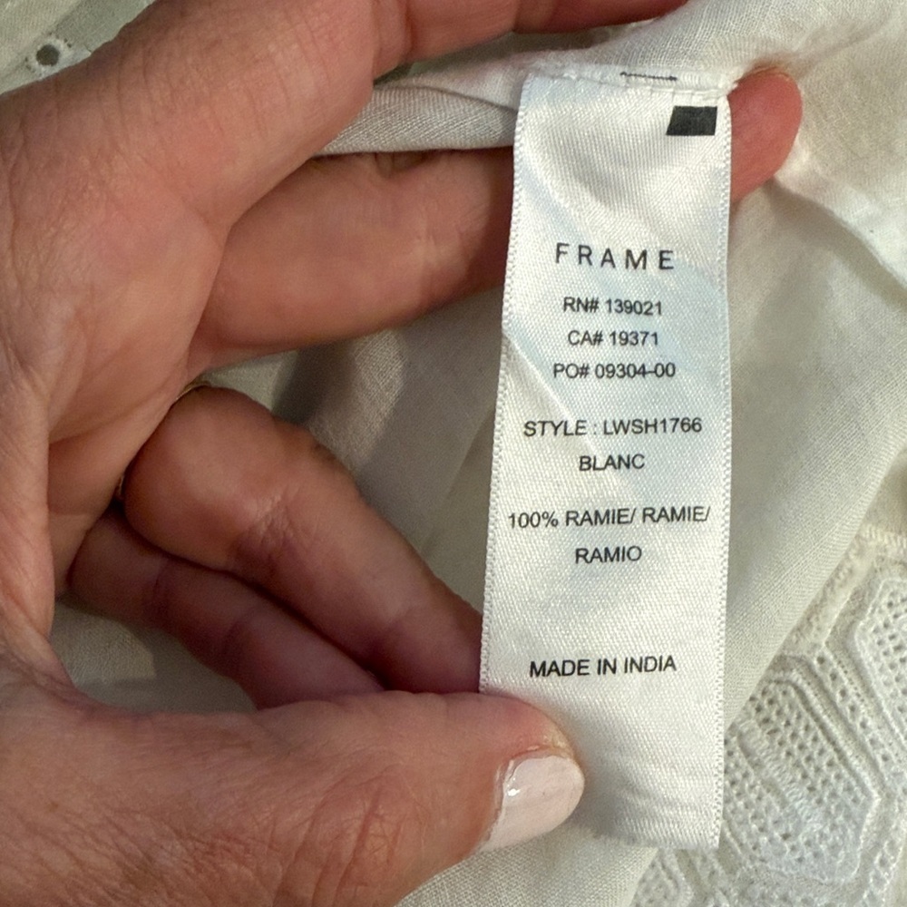 Frame Lauren Blouse Top Size Small - Picture 6 of 6